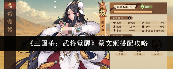 三国杀武将觉醒蔡文姬搭配攻略
